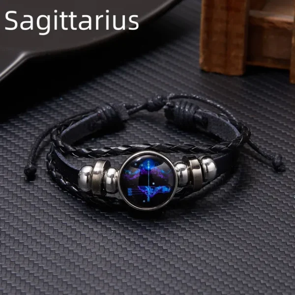 12 Constellation Zodiac Sign Charm Luminous Bracelets