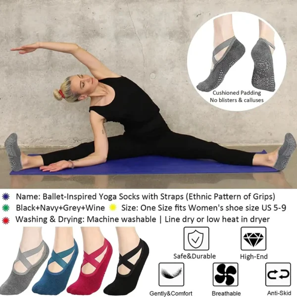 Breathable Yoga Socks Silicone Non-Slip