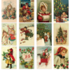 Christmas Greeting Cards Set Santa