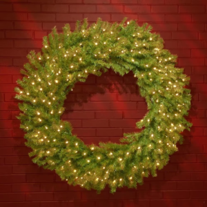 Pre-Lit Artificial Christmas Wreath