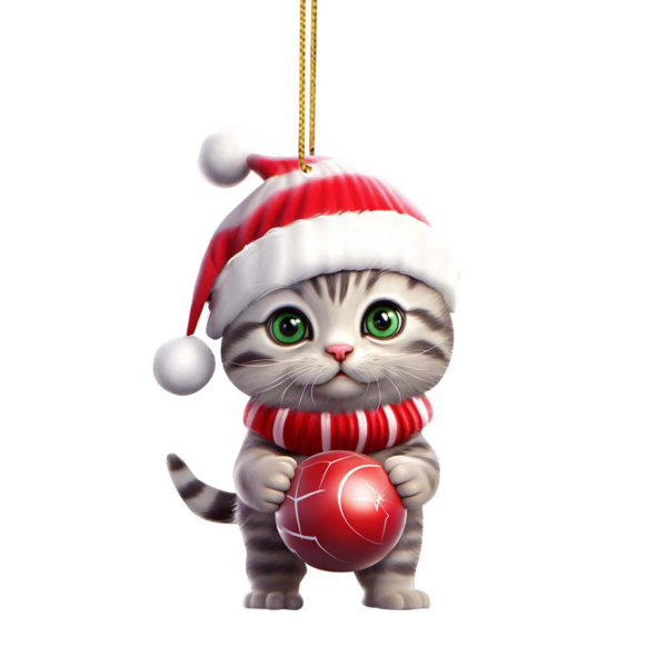 Funny Cat Christmas Tree Ornament