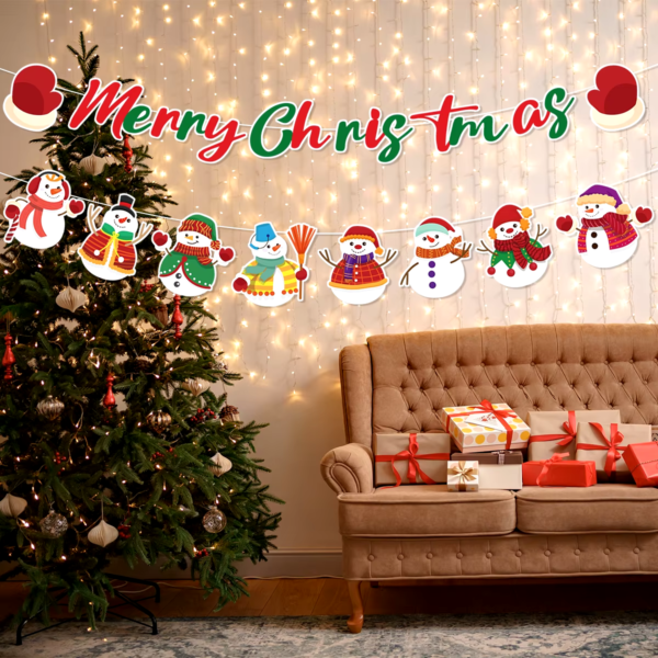 Christmas Banner Garland Merry Christmas Decoration